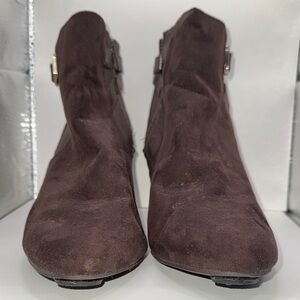 Karen Scott Chocolate Suede Ankle Boots